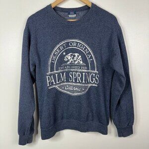 MV Sport  Palm Springs Pullover Crewneck Graphic Print Sweater Oversize